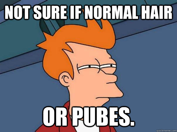 Not sure if normal hair or pubes.  Futurama Fry