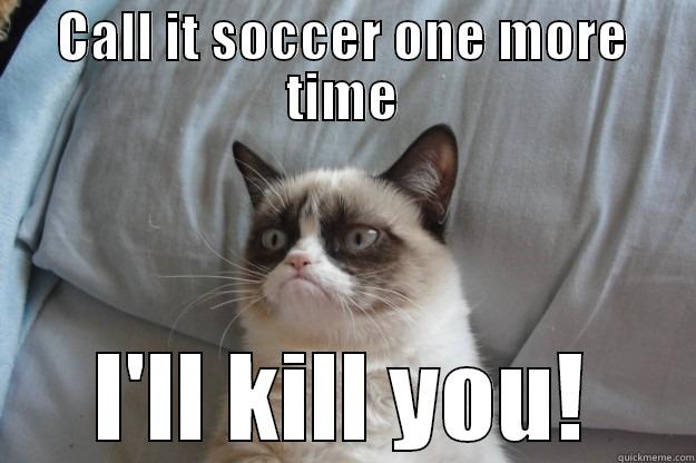 CALL IT SOCCER ONE MORE TIME I'LL KILL YOU! Grumpy Cat