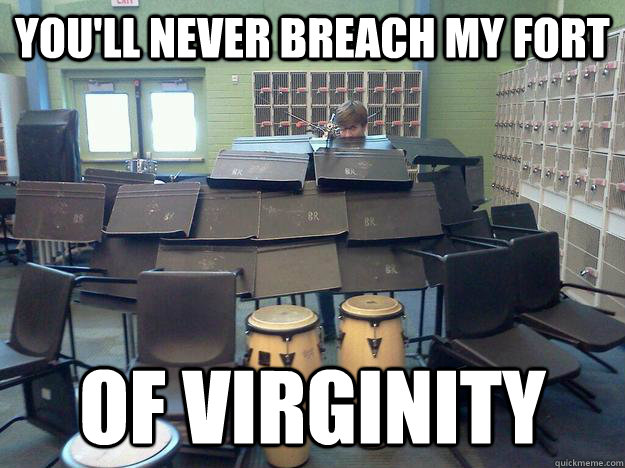 You'll never breach my fort of virginity  