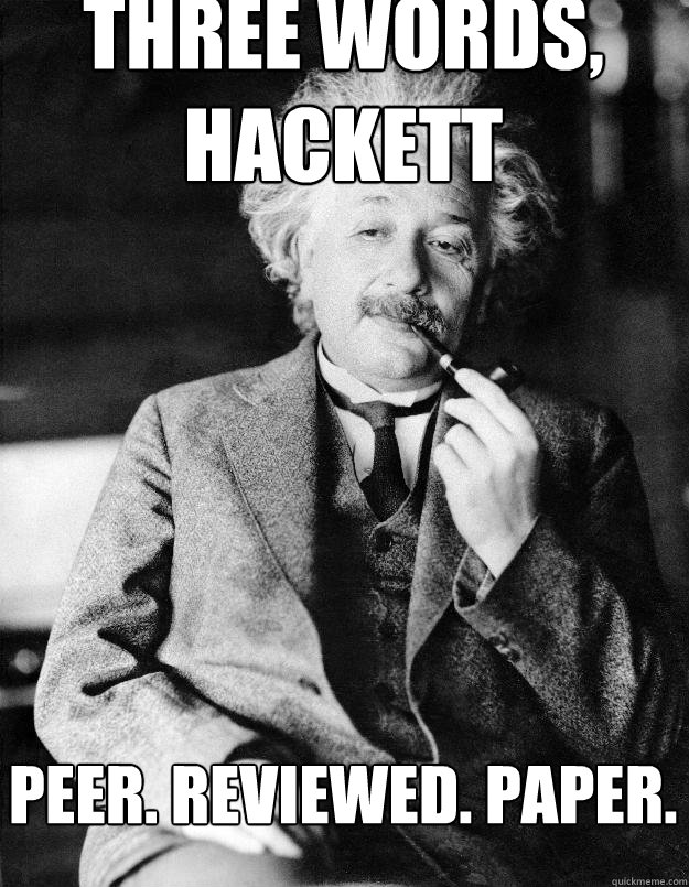 THREE WORDS, HACKETT PEER. REVIEWED. PAPER.  Einstein