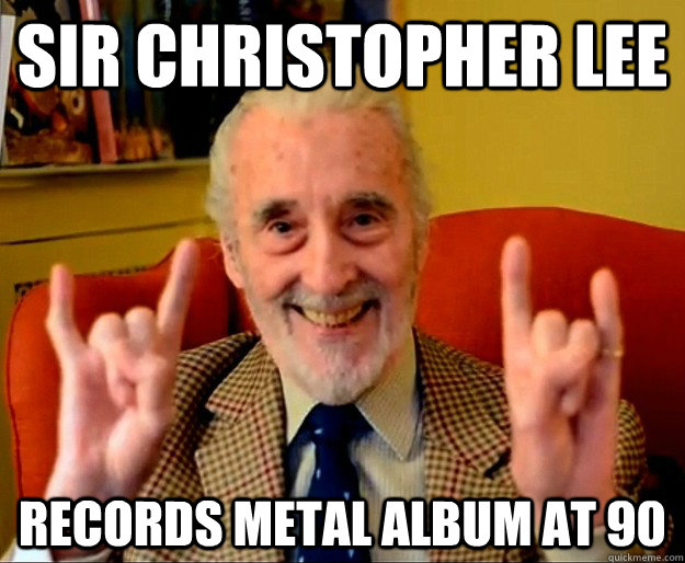 Sir Christopher Lee records metal album at 90 - Sir Christopher Lee records metal album at 90  Christopher Lee