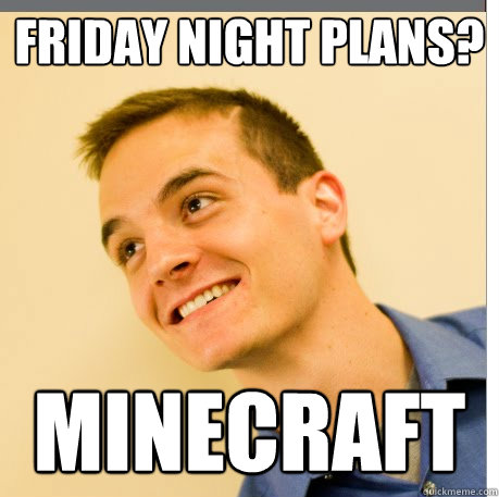 Friday night plans? Minecraft  Minecraft