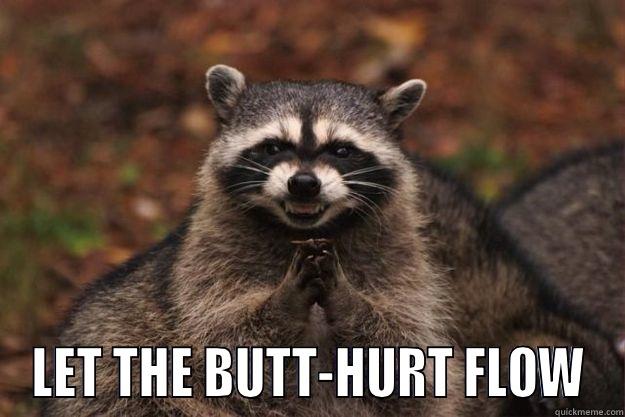  LET THE BUTT-HURT FLOW Evil Plotting Raccoon