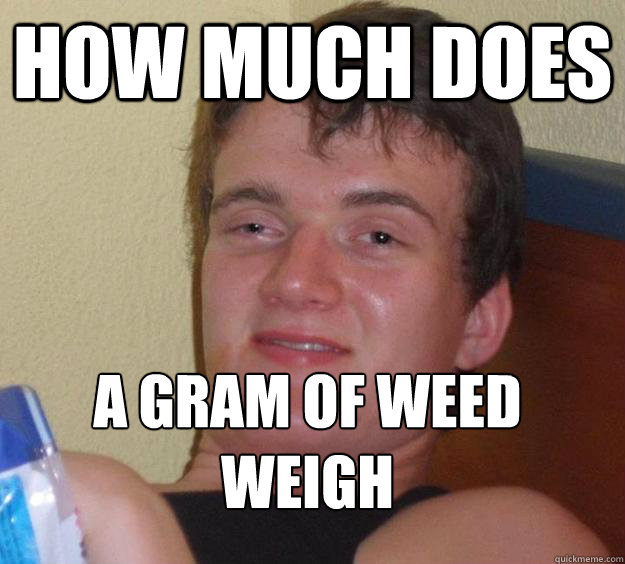 How Much DOES A Gram of weed weigh
  10 Guy