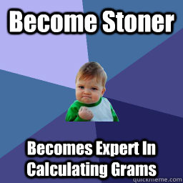 Become Stoner Becomes Expert In Calculating Grams   