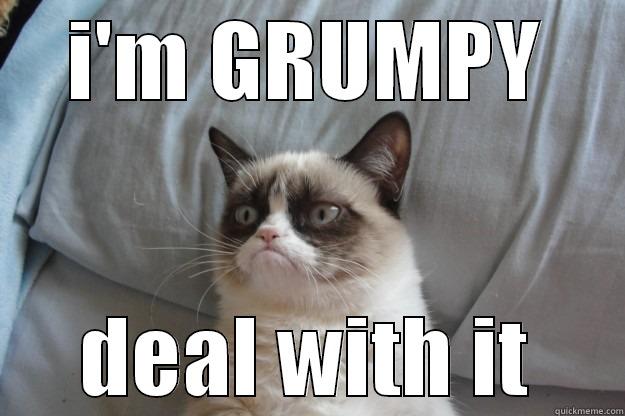 I'M GRUMPY DEAL WITH IT Grumpy Cat