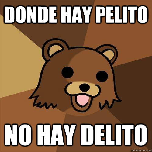 donde hay pelito no hay delito  Pedobear