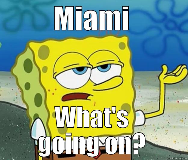 MIAMI WHAT'S GOING ON? Tough Spongebob