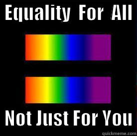  o p -  EQUALITY  FOR  ALL    NOT JUST FOR YOU Misc