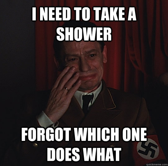 I need to take a shower forgot which one does what  Third Reich Problems