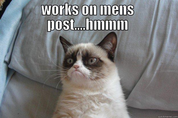 WORKS ON MENS POST....HMMM  Grumpy Cat