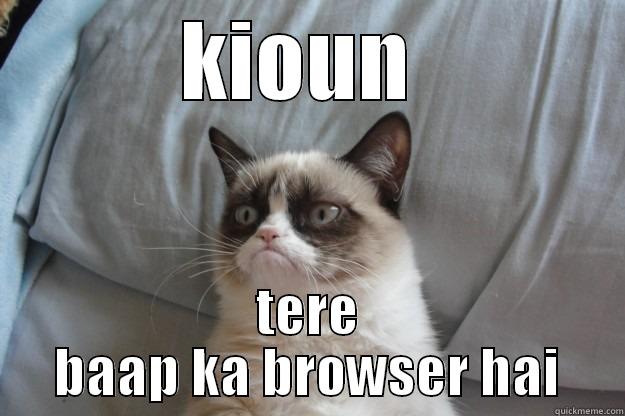 KIOUN  TERE BAAP KA BROWSER HAI Grumpy Cat