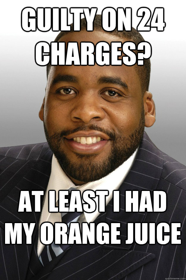 Guilty on 24 Charges? At least I had my Orange Juice  
