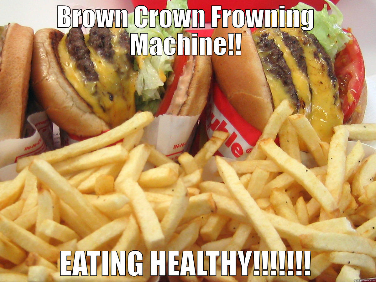 The burgers of life - BROWN CROWN FROWNING MACHINE!! EATING HEALTHY!!!!!!! Misc