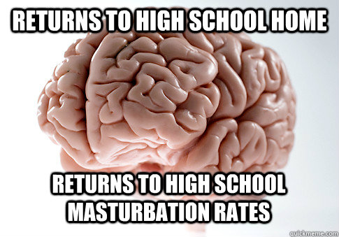 RETURNS TO HIGH SCHOOL HOME RETURNS TO HIGH SCHOOL MASTURBATION RATES   Scumbag Brain