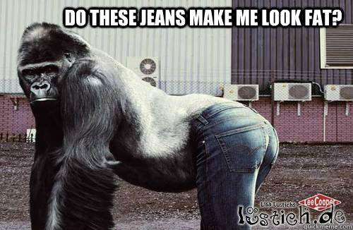 Do these jeans make me look fat? - Do these jeans make me look fat?  Gorilla Jeans