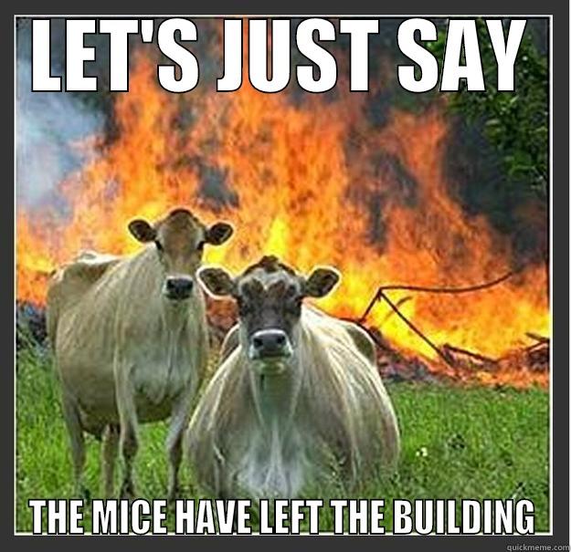 LET'S JUST SAY THE MICE HAVE LEFT THE BUILDING Evil cows