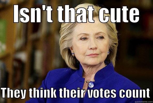 votes count -    ISN'T THAT CUTE     THEY THINK THEIR VOTES COUNT Misc