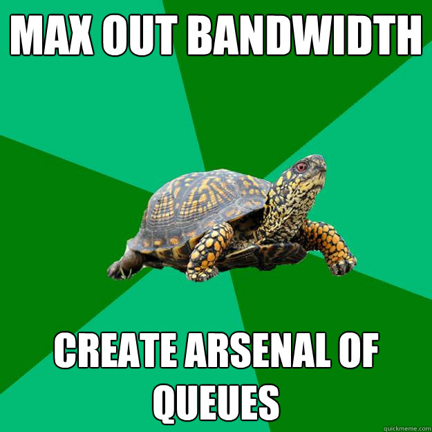 Max out bandwidth create arsenal of queues  Torrenting Turtle