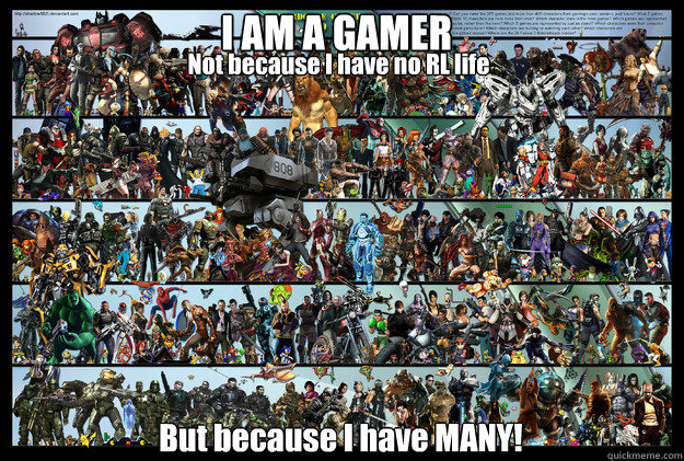 I AM A GAMER Not because I have no RL life But because I have MANY! - I