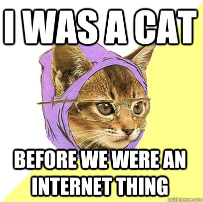 I was a cat before we were an internet thing - I was a cat before we were an internet thing  Hipster Kitty