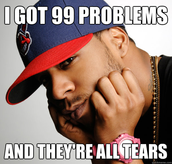 I Got 99 Problems and they're all tears  Lonely Kid Cudi