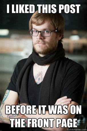 I liked this post before it was on the front page  Hipster Barista