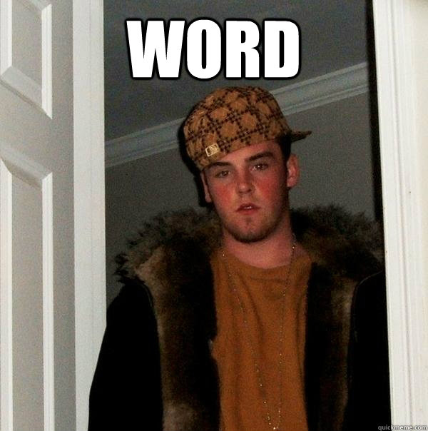 word  - word   Scumbag Steve