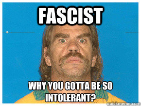 Fascist Why you gotta be so intolerant?  Meme