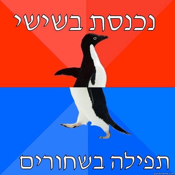 נכנסת בשישי      תפילה בשחורים Socially Awesome Awkward Penguin