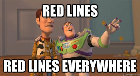 red lines red lines everywhere  Toy Story Everywhere