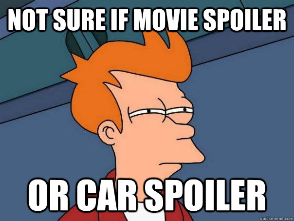 Not sure if movie spoiler or car spoiler  Futurama Fry