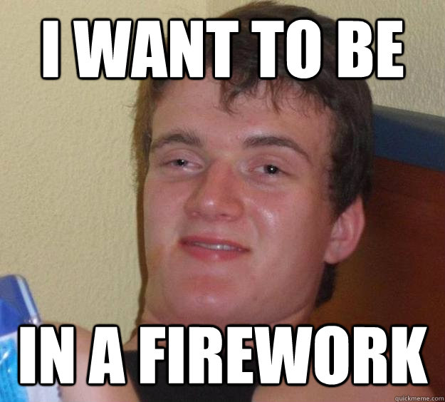 I want to be in a firework - I want to be in a firework  10 Guy