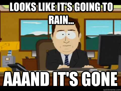 Looks like it's going to rain... Aaand It's Gone - Looks like it's going to rain... Aaand It's Gone  And its gone