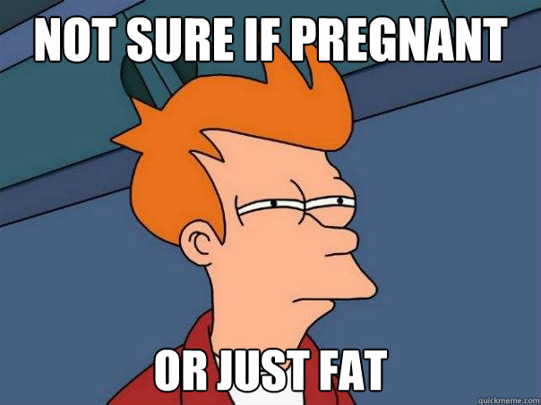 Not sure if pregnant Or just fat  Futurama Fry