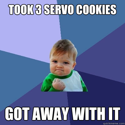 Took 3 Servo Cookies Got Away with it  Success Kid