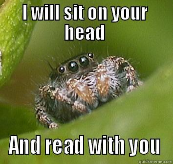 I WILL SIT ON YOUR HEAD AND READ WITH YOU Misunderstood Spider