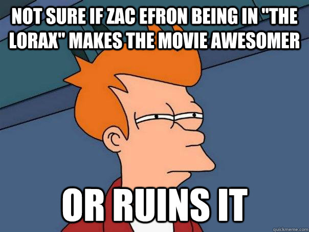 Not sure if Zac Efron being in 