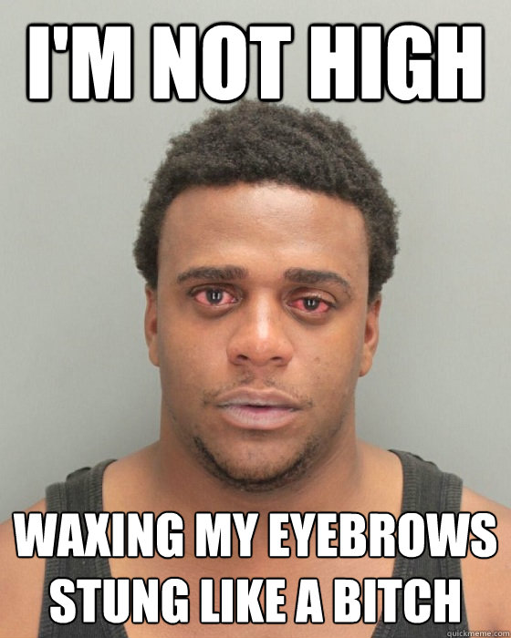 I'm not high waxing my eyebrows stung like a bitch - I'm not high waxing my eyebrows stung like a bitch  Misc