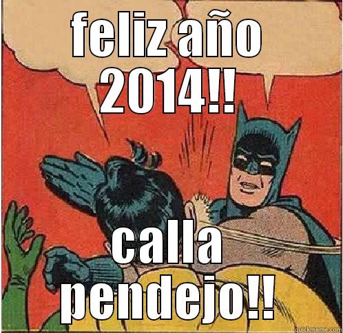 FELIZ AÑO 2014!! CALLA PENDEJO!! Batman Slapping Robin