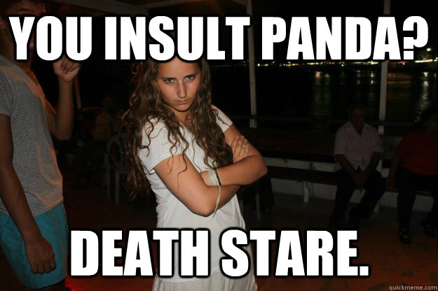 YOU INSULT PANDA? DEATH STARE. - YOU INSULT PANDA? DEATH STARE.  PandaLoving Panda