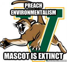 Preach Environmentalism mascot is extinct  