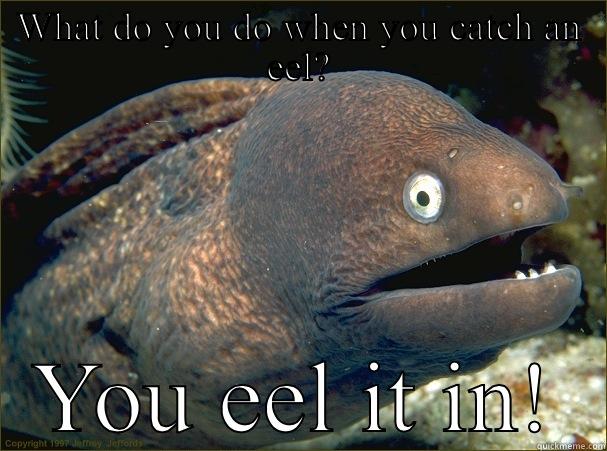 WHAT DO YOU DO WHEN YOU CATCH AN EEL? YOU EEL IT IN! Bad Joke Eel