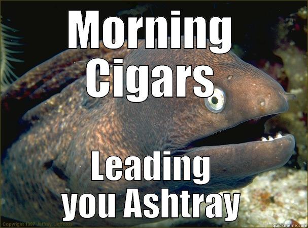 MORNING CIGARS LEADING YOU ASHTRAY Bad Joke Eel