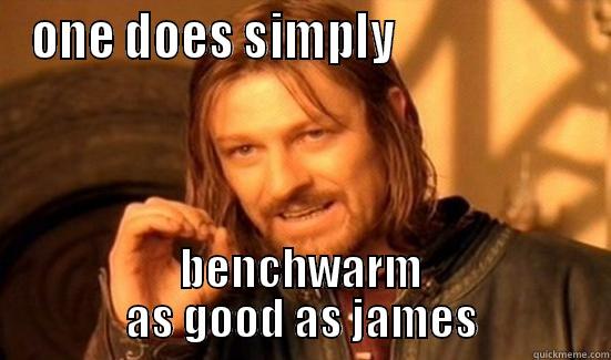 ONE DOES SIMPLY                    BENCHWARM AS GOOD AS JAMES Boromir