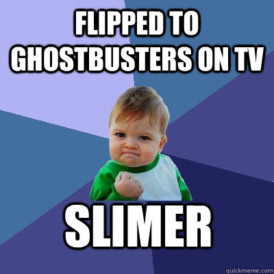 Flipped to ghostbusters on tv slimer - Flipped to ghostbusters on tv slimer  Success Kid