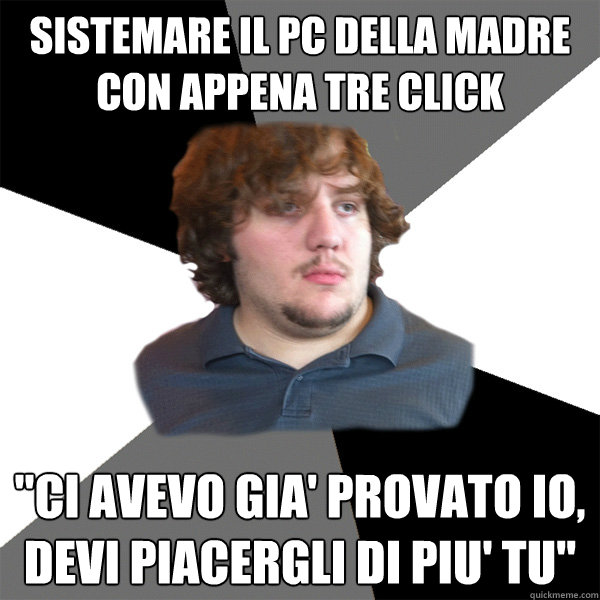 sistemare il pc della madre con appena tre click 