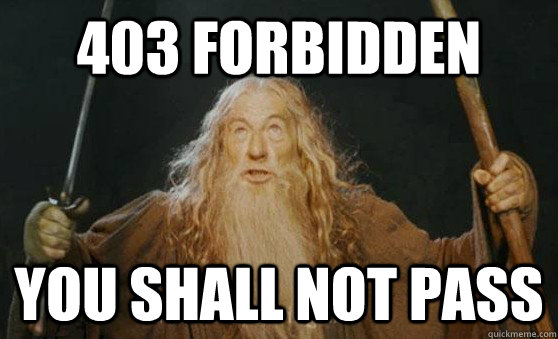 403 FORBIDDEN YOU SHALL NOT PASS - 403 FORBIDDEN YOU SHALL NOT PASS  Misc