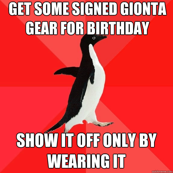 Get some signed Gionta gear for birthday Show it off only by wearing it  Socially Awesome Penguin