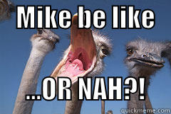    MIKE BE LIKE                                      ...OR NAH?!     Misc